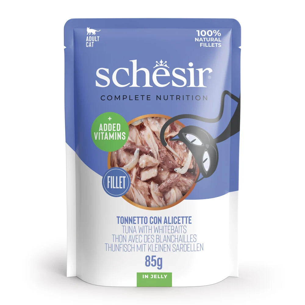 Schesir Tonnetto con Alicette in Gelatina 85g Umido per Gatti Schesir Tonnetto con Alicette in Gelatina 85g Umido per Gatti